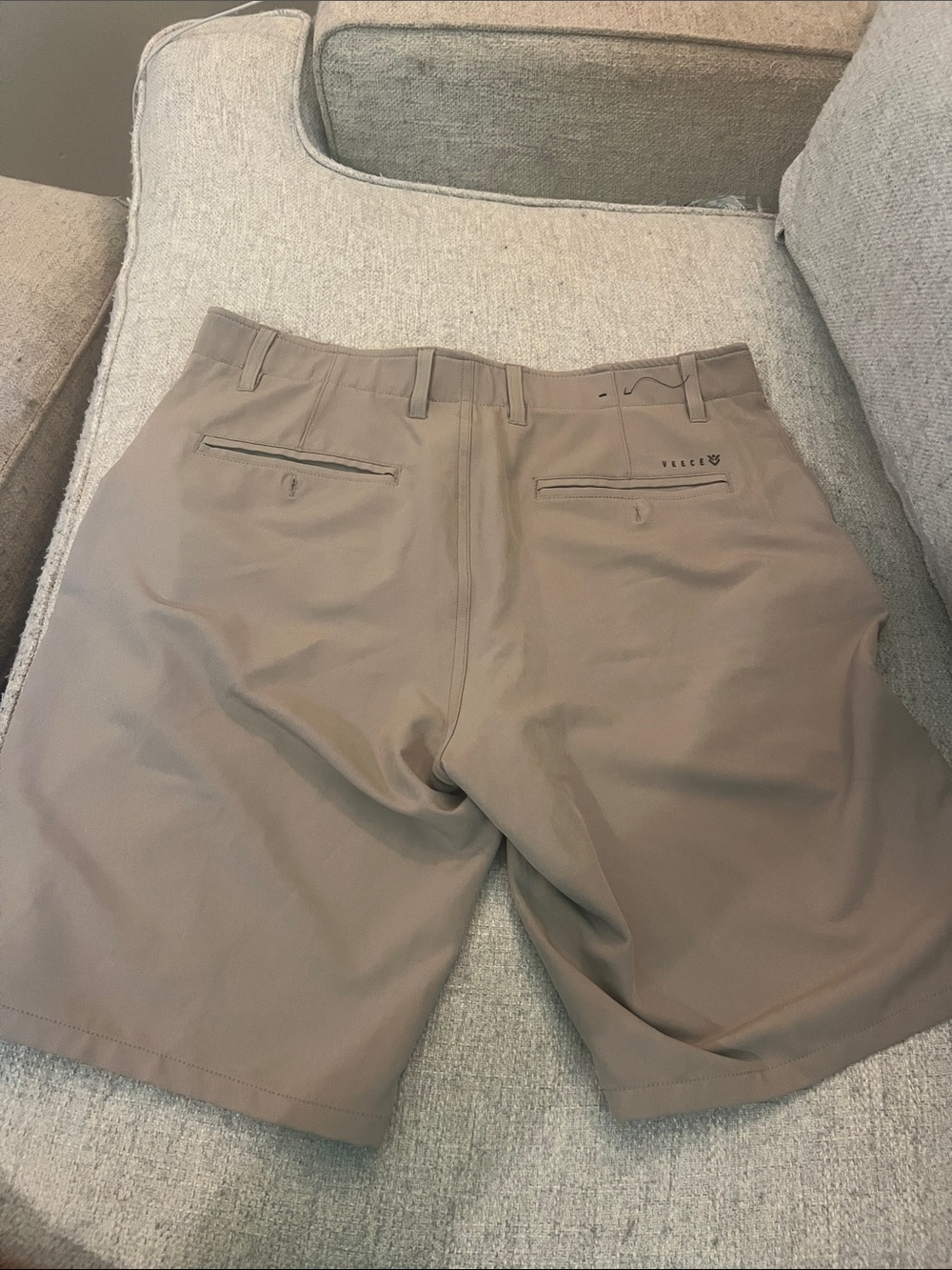Men's Flat Front Performance Shorts - Taupe